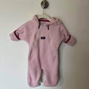 Patagonia Light Pink Fleece Hooded Bunting